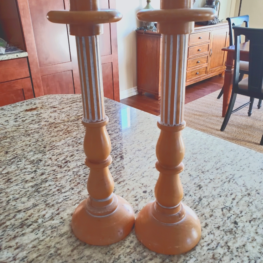 Ethan Allan Italian Hand Made Candlesticks
